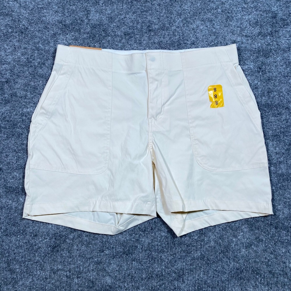 Eddie Bauer Womens Hiker Shorts Cream Ivory Stretch UPF 50 EB007970 Size 8 NEW